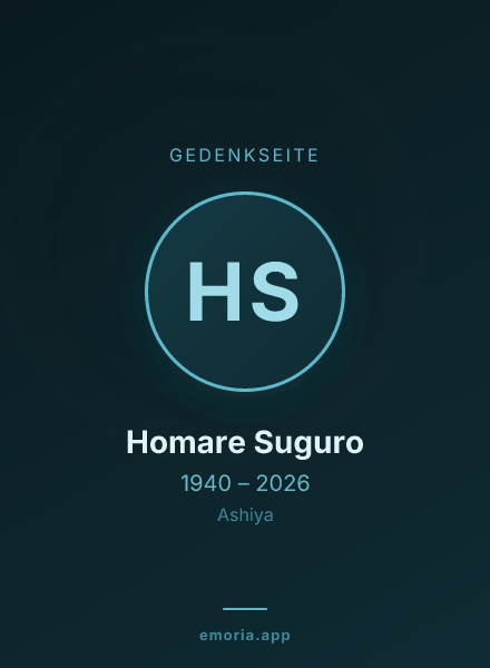 Gedenkportrait von Homare Suguro