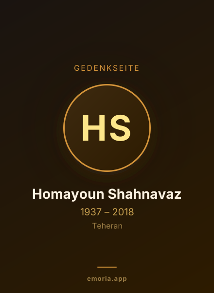 Gedenkportrait von Homayoun Shahnavaz