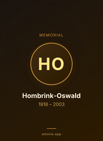 Memorial portrait of Hombrink-Oswald