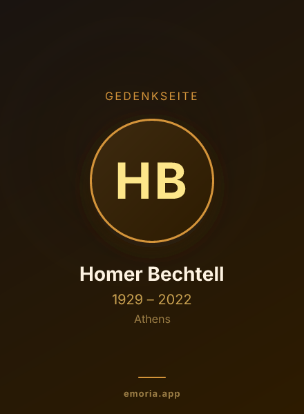Gedenkportrait von Homer Bechtell