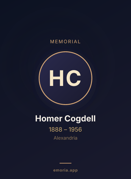 Memorial portrait of Homer Cogdell