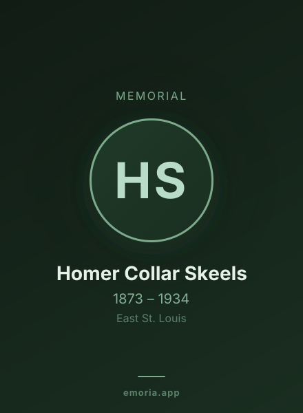 Memorial portrait of Homer Collar Skeels