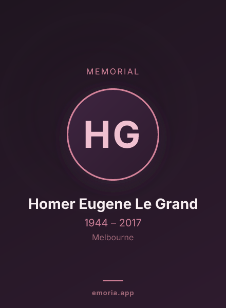 Memorial portrait of Homer Eugene Le Grand