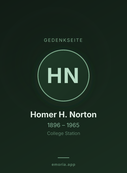 Gedenkportrait von Homer H. Norton