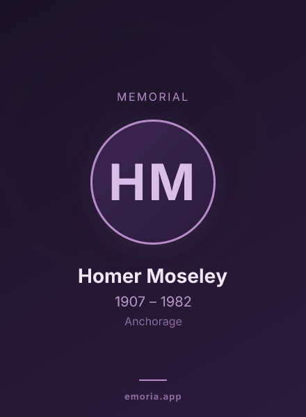 Memorial portrait of Homer Moseley