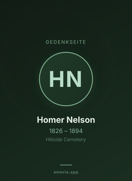 Gedenkportrait von Homer Nelson