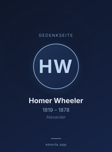 Gedenkportrait von Homer Wheeler