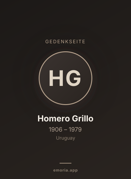 Gedenkportrait von Homero Grillo