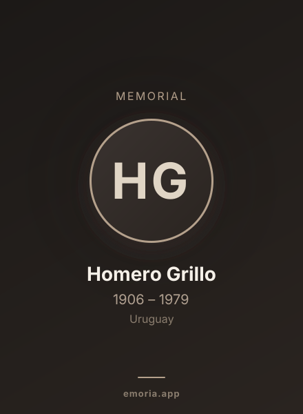 Memorial portrait of Homero Grillo