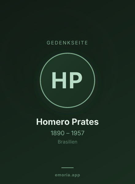 Gedenkportrait von Homero Prates