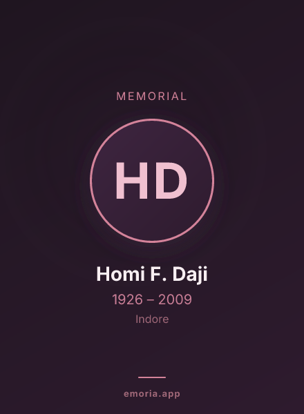 Memorial portrait of Homi F. Daji
