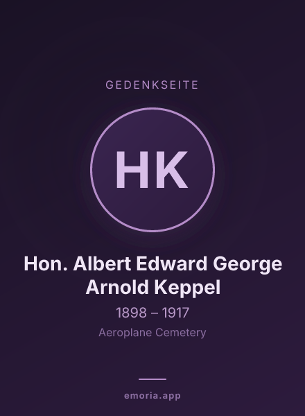 Gedenkportrait von Hon. Albert Edward George Arnold Keppel