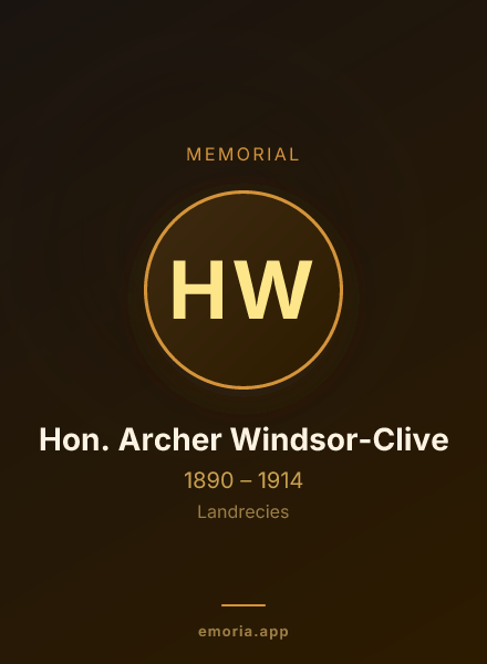 Memorial portrait of Hon. Archer Windsor-Clive