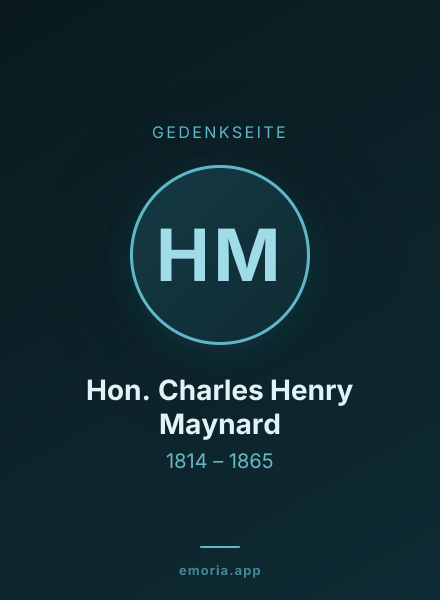 Gedenkportrait von Hon. Charles Henry Maynard