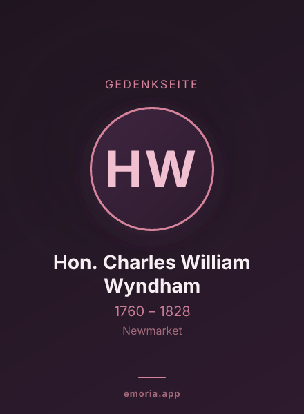 Gedenkportrait von Hon. Charles William Wyndham