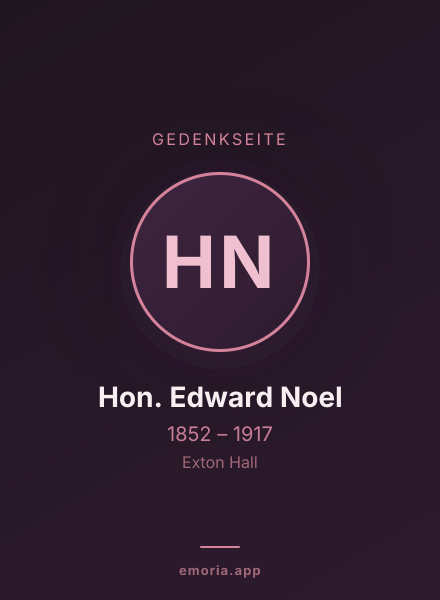 Gedenkportrait von Hon. Edward Noel