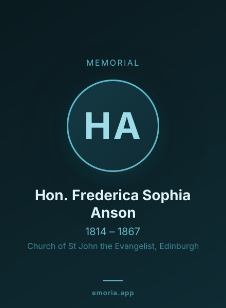 Memorial portrait of Hon. Frederica Sophia Anson