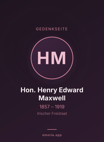 Gedenkportrait von Hon. Henry Edward Maxwell