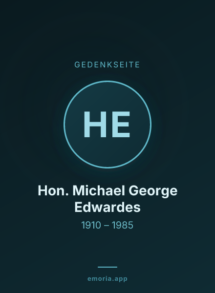 Gedenkportrait von Hon. Michael George Edwardes
