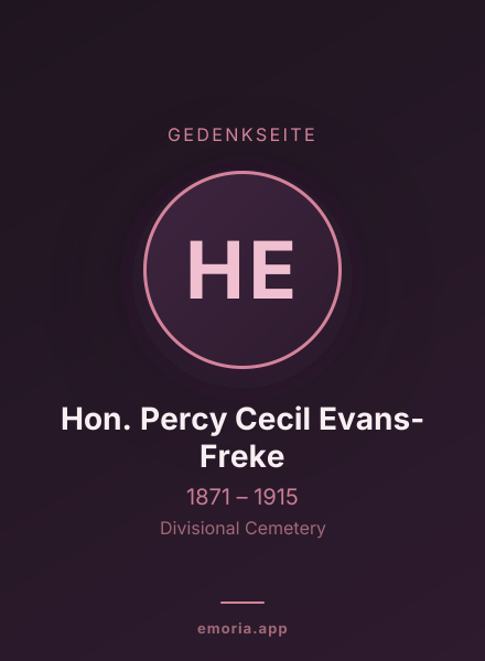 Gedenkportrait von Hon. Percy Cecil Evans-Freke