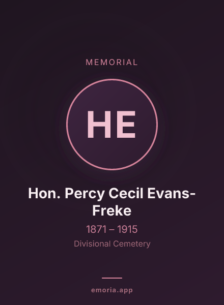 Memorial portrait of Hon. Percy Cecil Evans-Freke