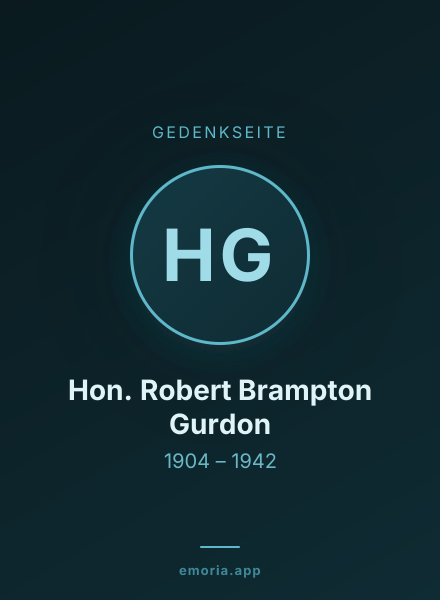 Gedenkportrait von Hon. Robert Brampton Gurdon