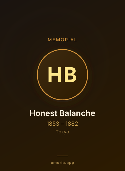 Memorial portrait of Honest Balanche
