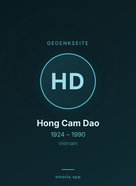 Gedenkportrait von Hong Cam Dao