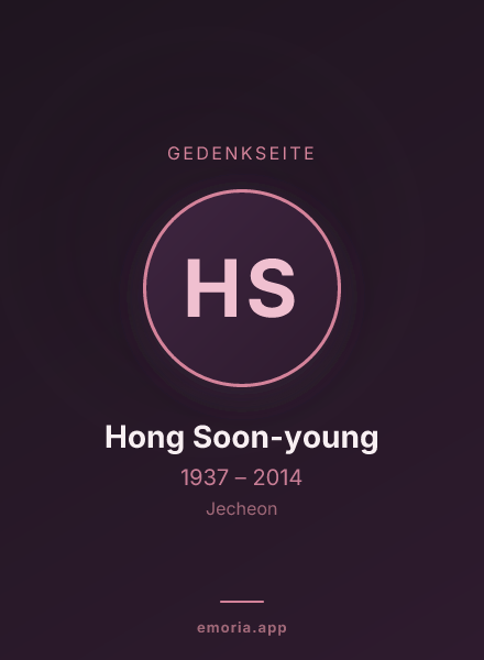 Gedenkportrait von Hong Soon-young