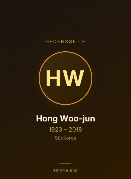 Gedenkportrait von Hong Woo-jun