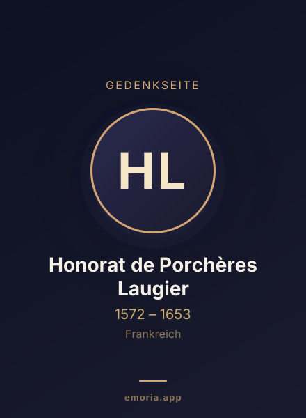 Gedenkportrait von Honorat de Porchères Laugier