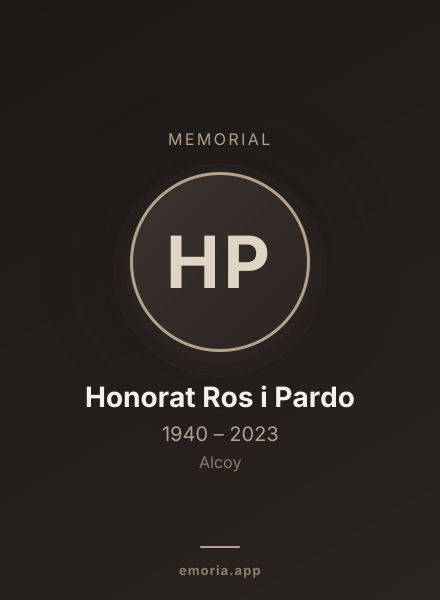 Memorial portrait of Honorat Ros i Pardo