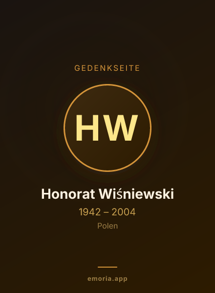 Gedenkportrait von Honorat Wiśniewski