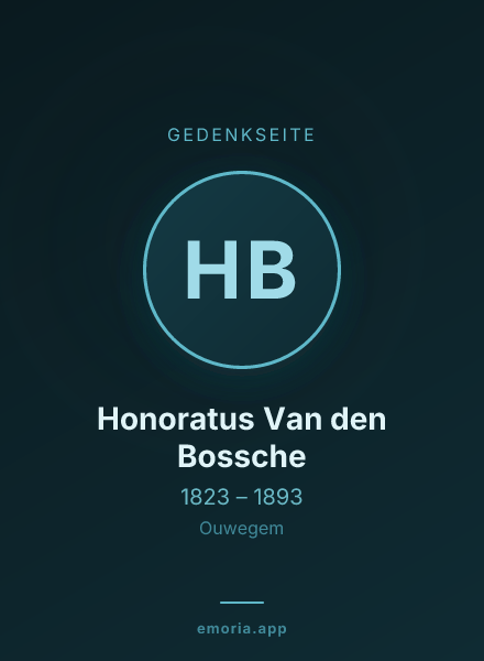 Gedenkportrait von Honoratus Van den Bossche