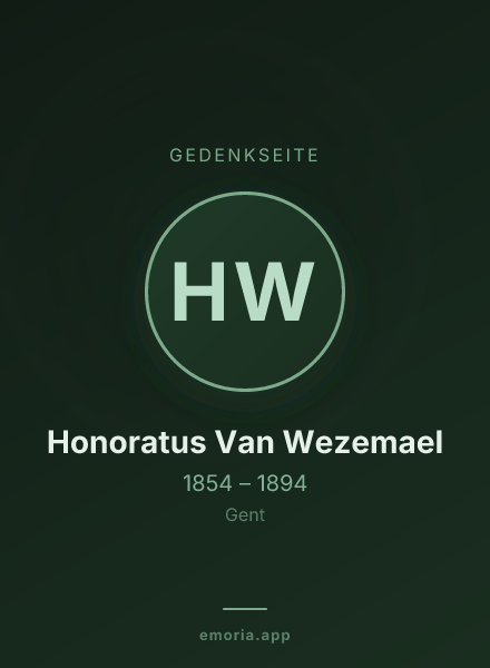 Gedenkportrait von Honoratus Van Wezemael