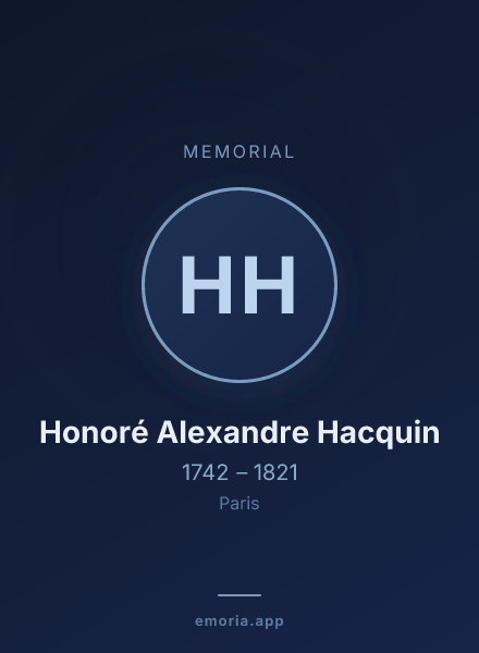 Memorial portrait of Honoré Alexandre Hacquin