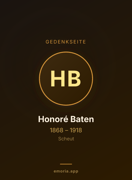 Gedenkportrait von Honoré Baten