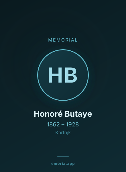 Memorial portrait of Honoré Butaye