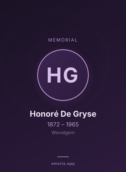 Memorial portrait of Honoré De Gryse
