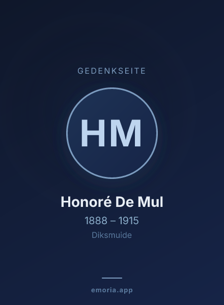 Gedenkportrait von Honoré De Mul