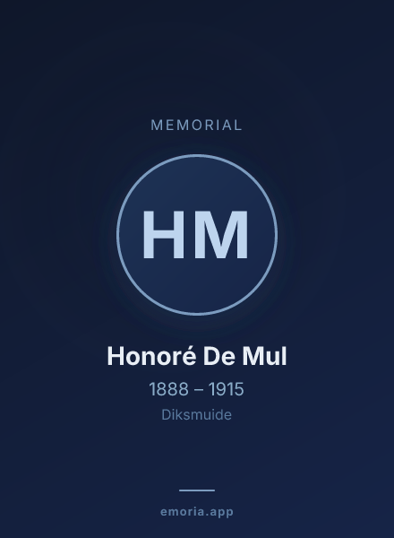 Memorial portrait of Honoré De Mul