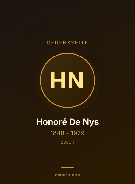 Gedenkportrait von Honoré De Nys