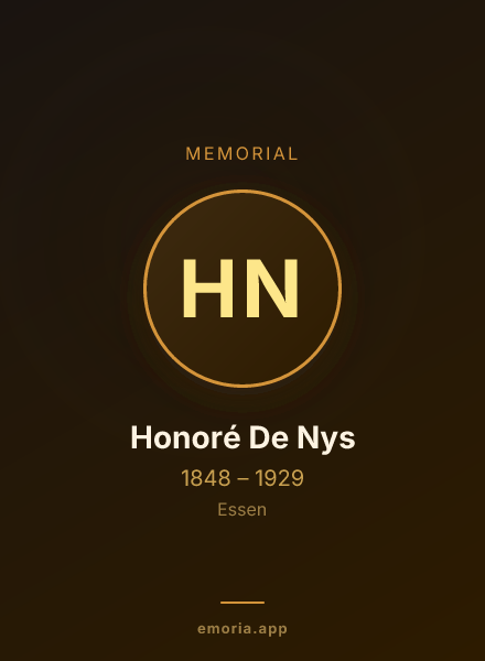 Memorial portrait of Honoré De Nys