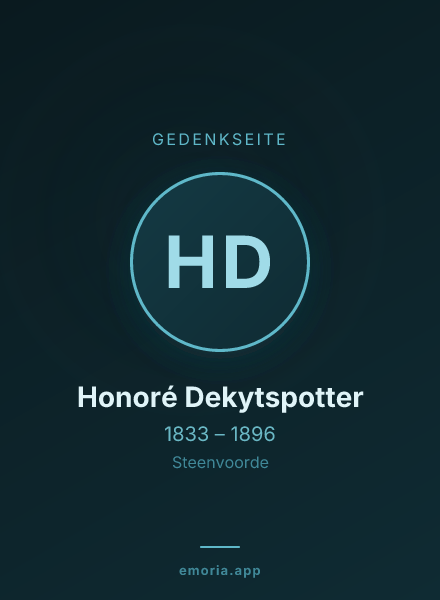 Gedenkportrait von Honoré Dekytspotter