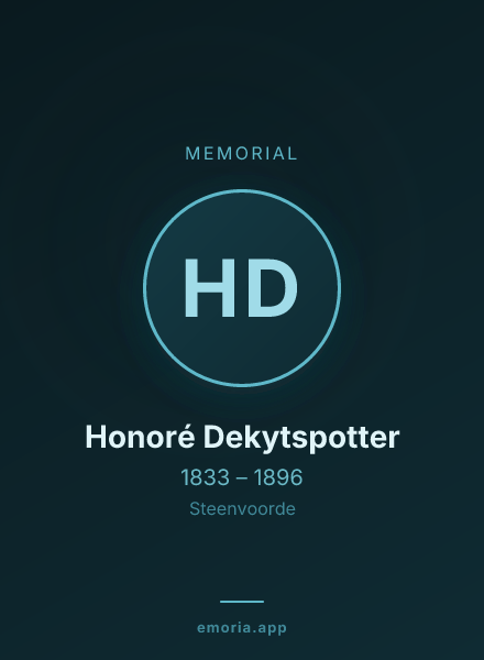 Memorial portrait of Honoré Dekytspotter