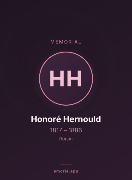 Memorial portrait of Honoré Hernould