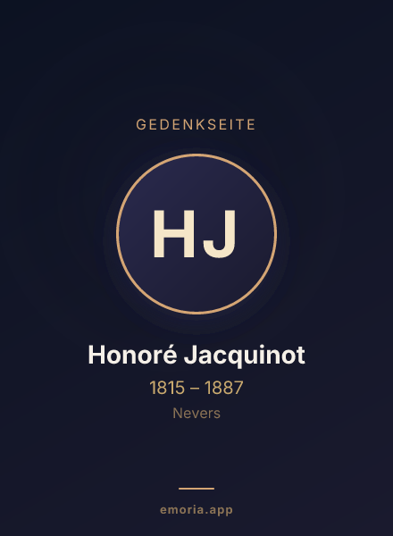 Gedenkportrait von Honoré Jacquinot