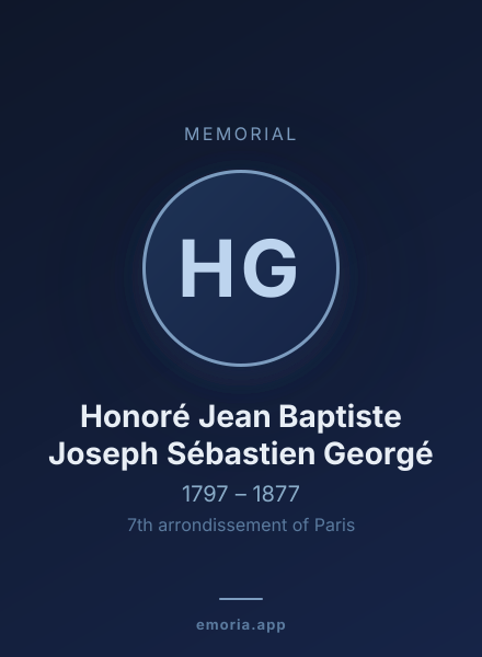 Memorial portrait of Honoré Jean Baptiste Joseph Sébastien Georgé