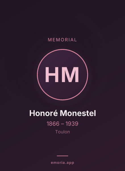 Memorial portrait of Honoré Monestel