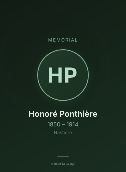 Memorial portrait of Honoré Ponthière